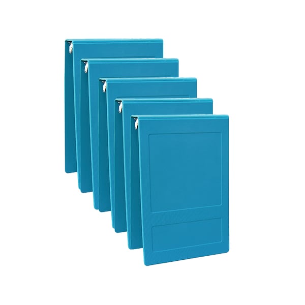 1.5 Inch Top Open 3 Ring Binder In Aqua, PK5